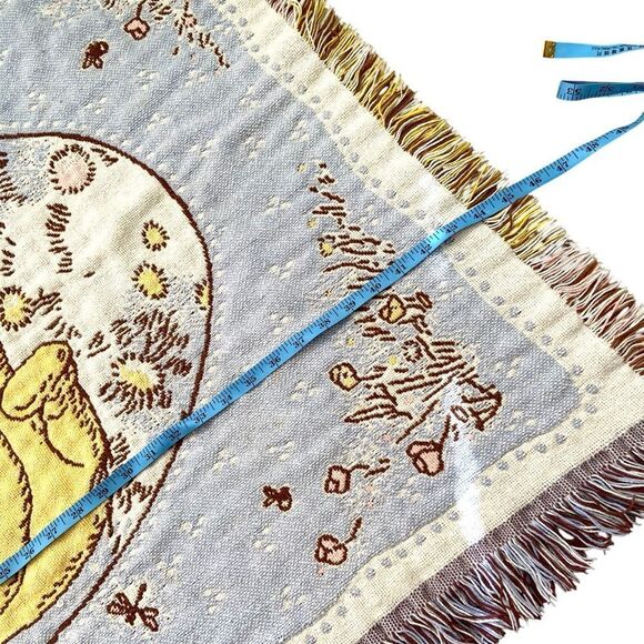 Disney Vintage Winnie the Pooh Woven Blanket Tapestry Throw Wall Decor - Picture 5 of 5